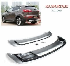 Kia sportage ön ve arka koruma difüzör 2011-2015 çift çıkış egzoz