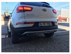 Kia sportage ön ve arka koruma difüzör 2011-2015 çift çıkış egzoz