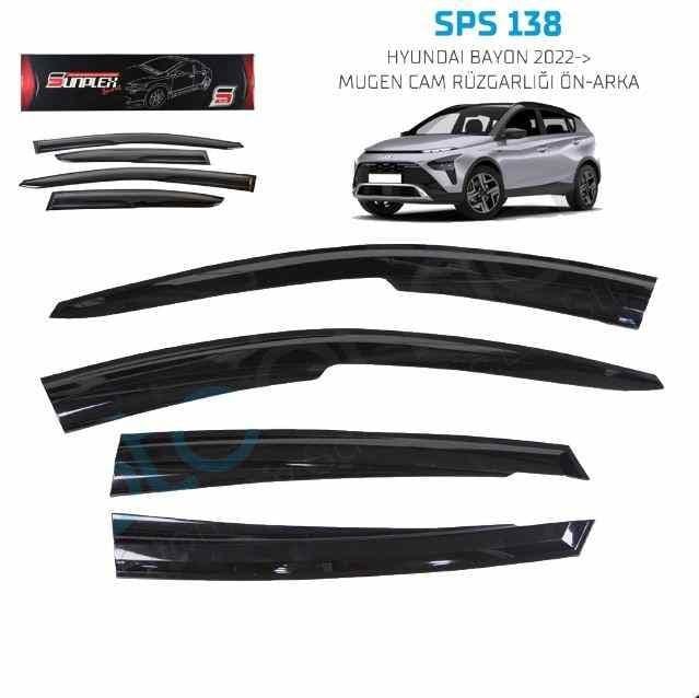 Hyundai Bayon Mugen Cam Rüzgarlığı 2022 sonrası 4'lü Sunplex