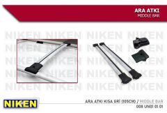 Araç üstü ara atkı bagaj taşıyıcı-gri (yanlardan sıkıştırmalı )alüminyum 105cm.