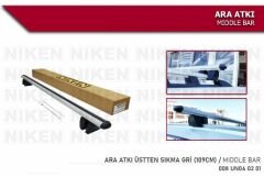 Araç üstü ara atkı bagaj taşıyıcı-gri(üstten sıkıştırmalı) alüminyum 109 cm uzunluk