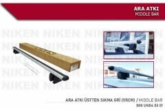 Araç üstü ara barı bagaj taşıyıcı-gri(üstten sıkıştırmalı ) alüminyum 115 cm uzunluk