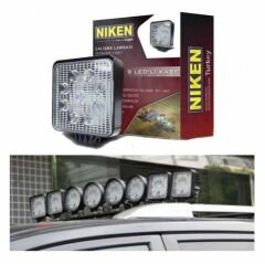 Led çalışma lambası pro 9 ledli off road sis lambası kare tip Niken
