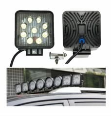 Led çalışma lambası pro 9 ledli off road sis lambası kare tip Niken