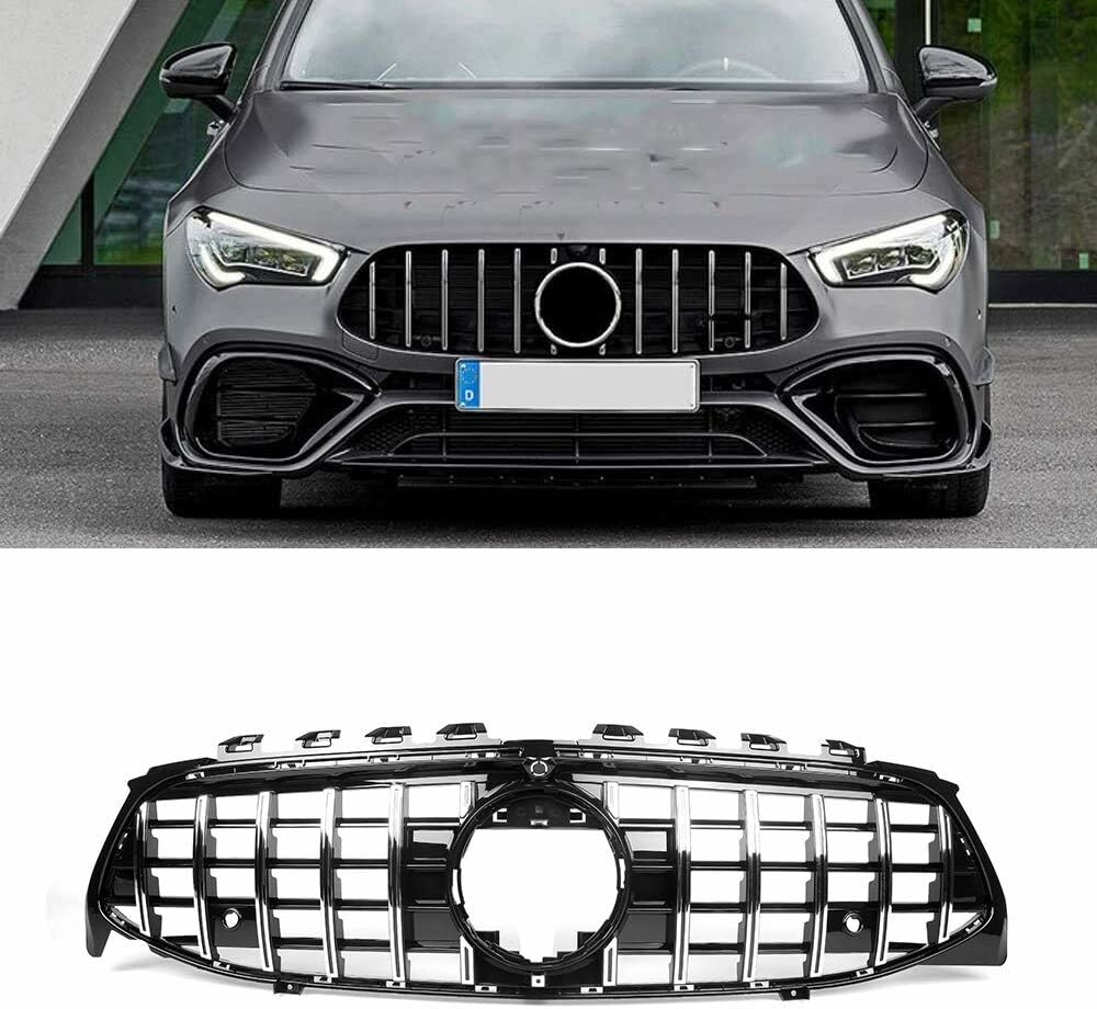 Mercedes Cla w118 gtr ön panjur ızgara seti krom-siyah 2020 sonrası