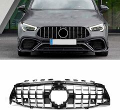 Mercedes Cla w118 gtr ön panjur ızgara seti krom-siyah 2020 sonrası