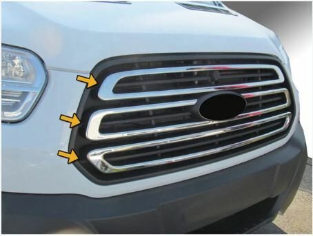 Ford transit panjur kromu (iç kısım) 2014 Sonrası Niken