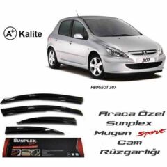 Peugeot 307 Mugen Cam Rüzgarlığı 2000-2014 arası 4'lü Sunplex