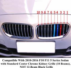 Bmw 5 serisi f10 (10 şeritli panjur) M Panjur Böbrek Şeridi