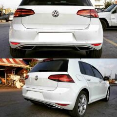 Vw Golf 7 çift eksoz görünümlü (7,5 görünüm) difüzör 2012-2017 arası modeller