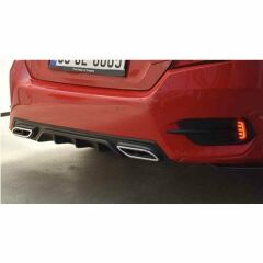 Honda Civic Fc5 çift eksoz görünümlü standart difüzör parlak siyah 2016-2019 arası modeller