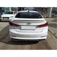 Hyundai Elantra çift eksoz görünümlü difüzör gri 2016 sonrası modeller