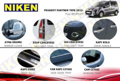 Peugeot partner tepee full krom set 2008 Sonrası Niken