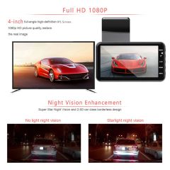 4 inç DVR ayarlanabilir kameralı ve geri görüş kamerası