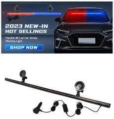 Çakar lamba 12-32v esnek model 84cm vantuzlu çakarlı mavi-kırmızı