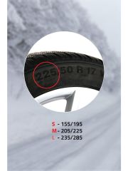 Pnd Sermatik Uyumlu 155/195 Patinaj Kar Zinciri Small Size