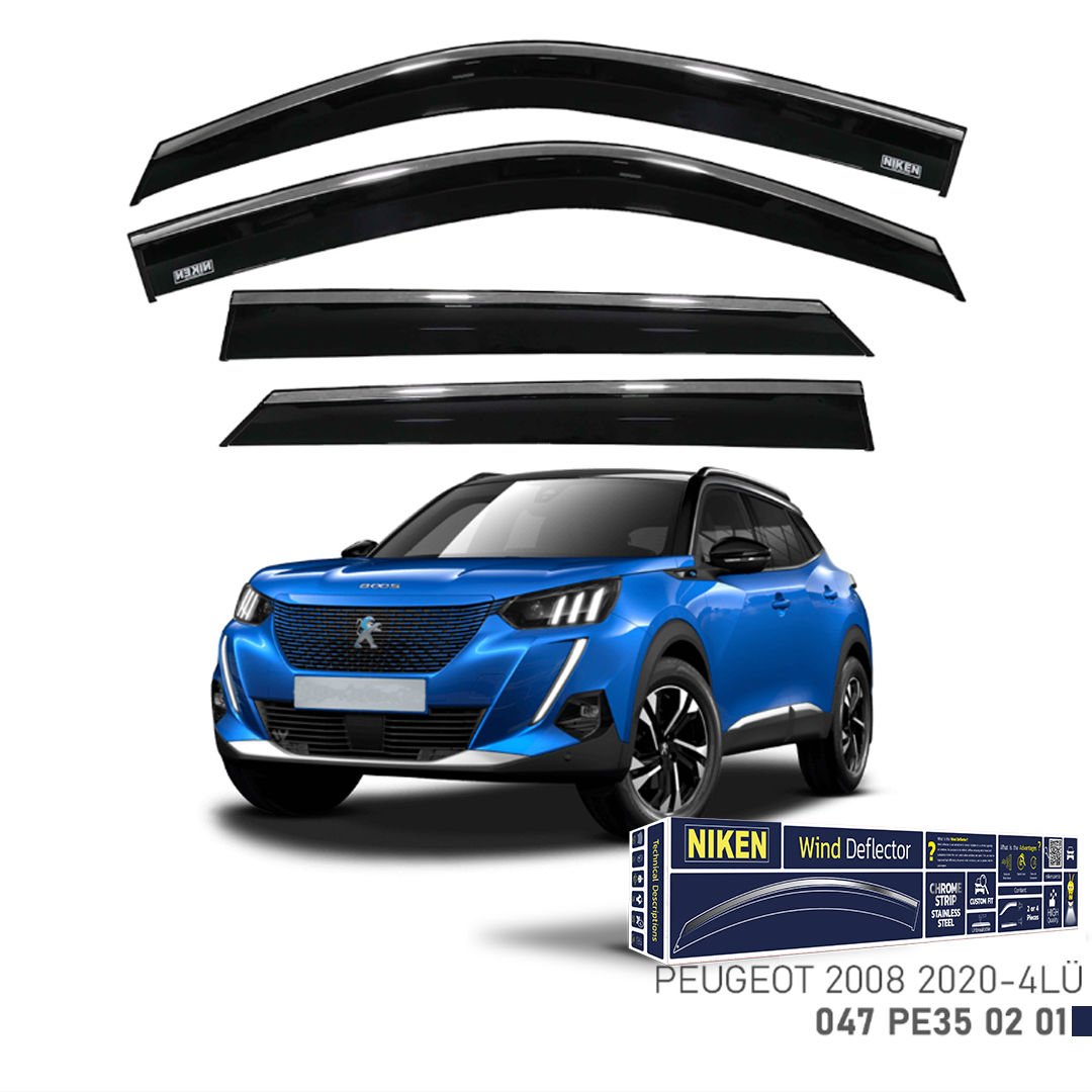 Peugeot 2008 Kromlu Cam Rüzgarlığı Niken 2020+