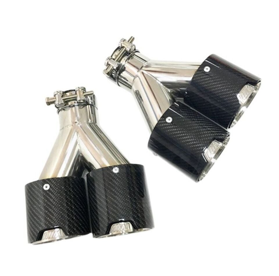 Akrapoviç Ekzoz Ucu Parlak Karbon M Logolu 90mm Set Universal