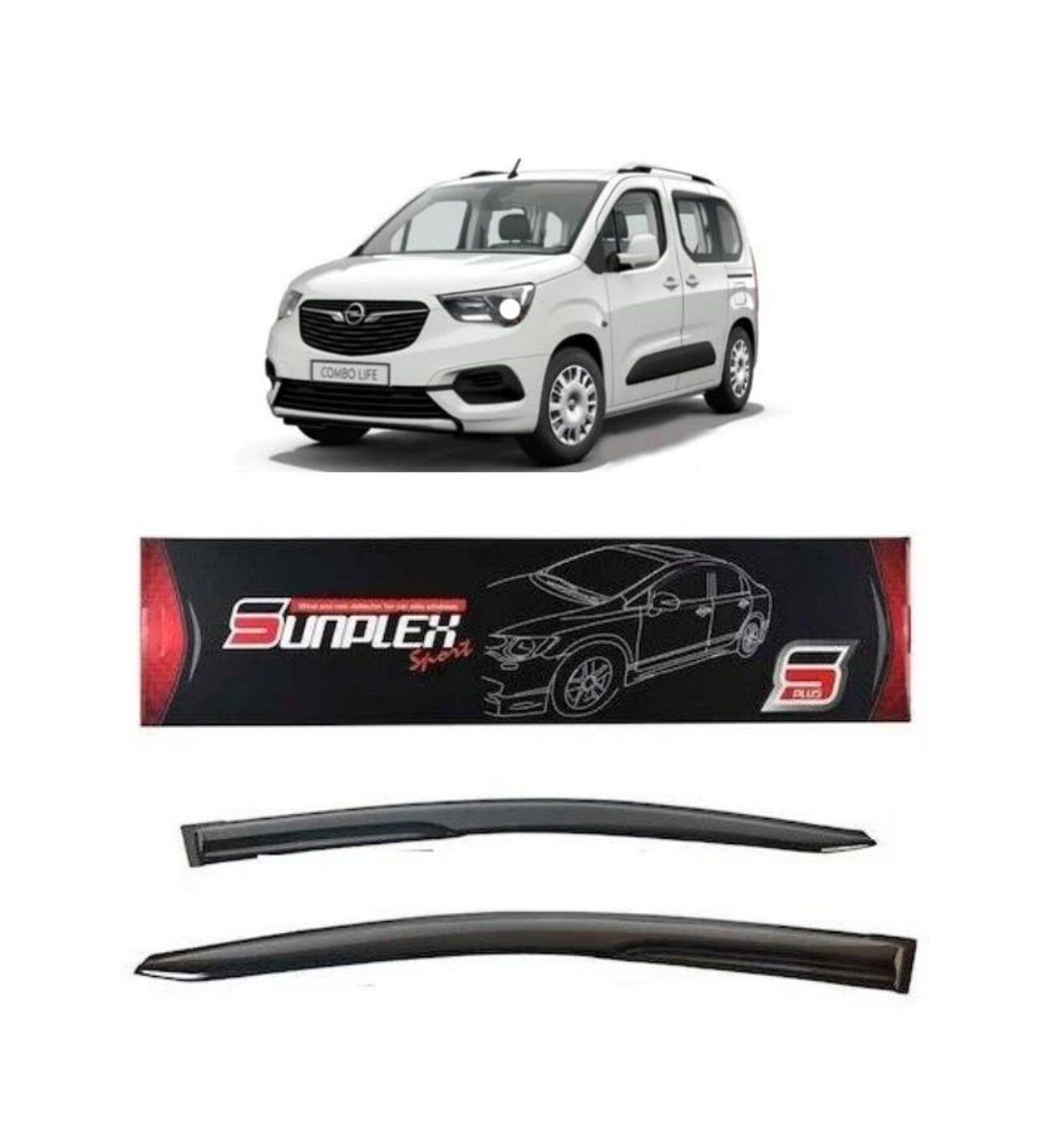 Opel Combo Mugen Cam Rüzgarlığı 2019 sonrası 2'li Sunplex