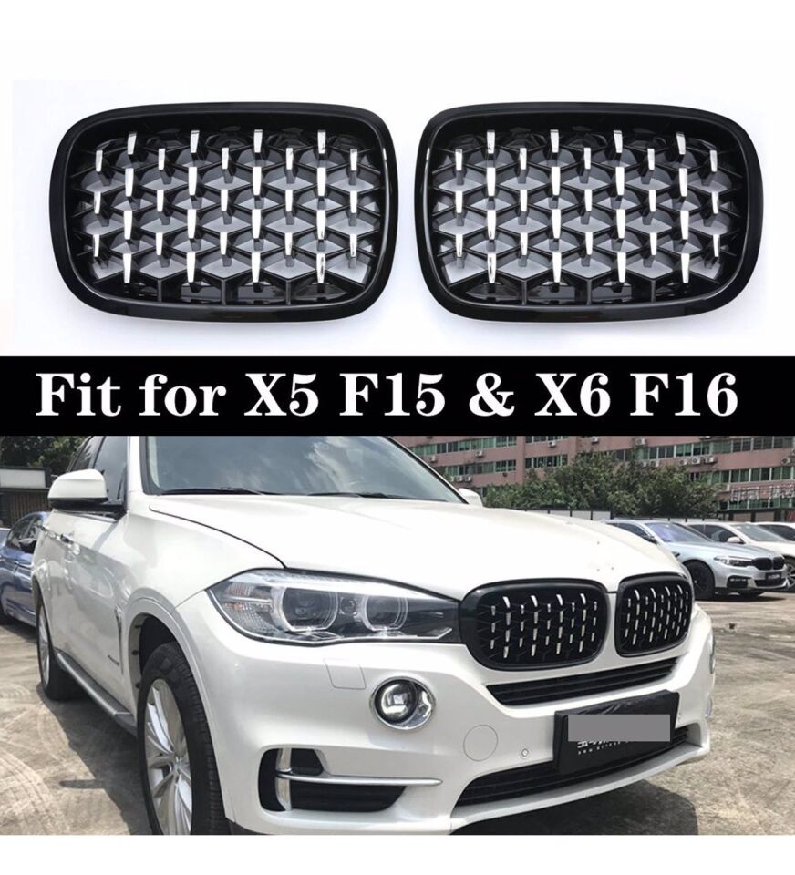 Bmw X5 F15 çift şeritli ön panjur ızgara 2014-2018 arası diamond