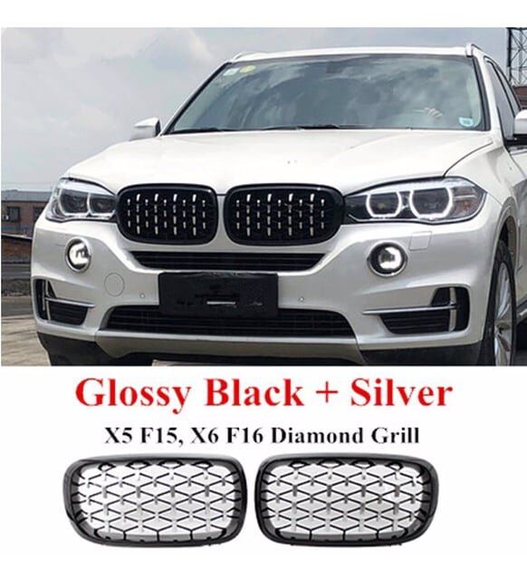 Bmw X5 F15 çift şeritli ön panjur ızgara 2014-2018 arası diamond
