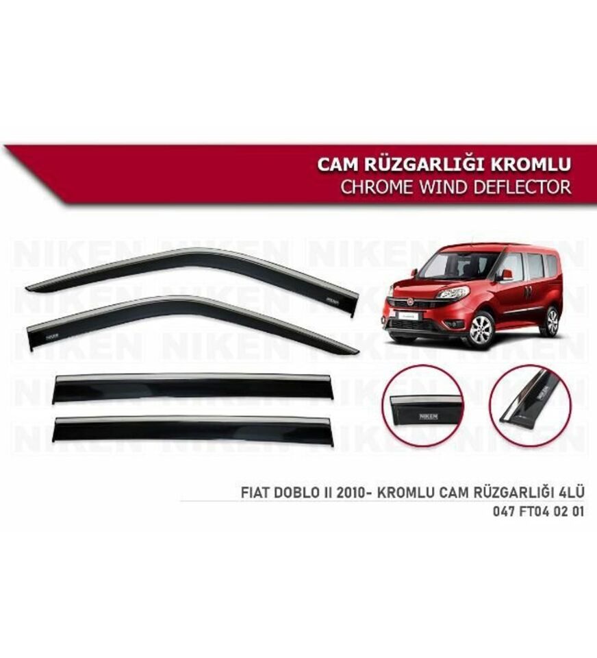 Fiat Doblo 2 Kromlu Cam Rüzgarlığı Niken 2010+ sonrası modeller