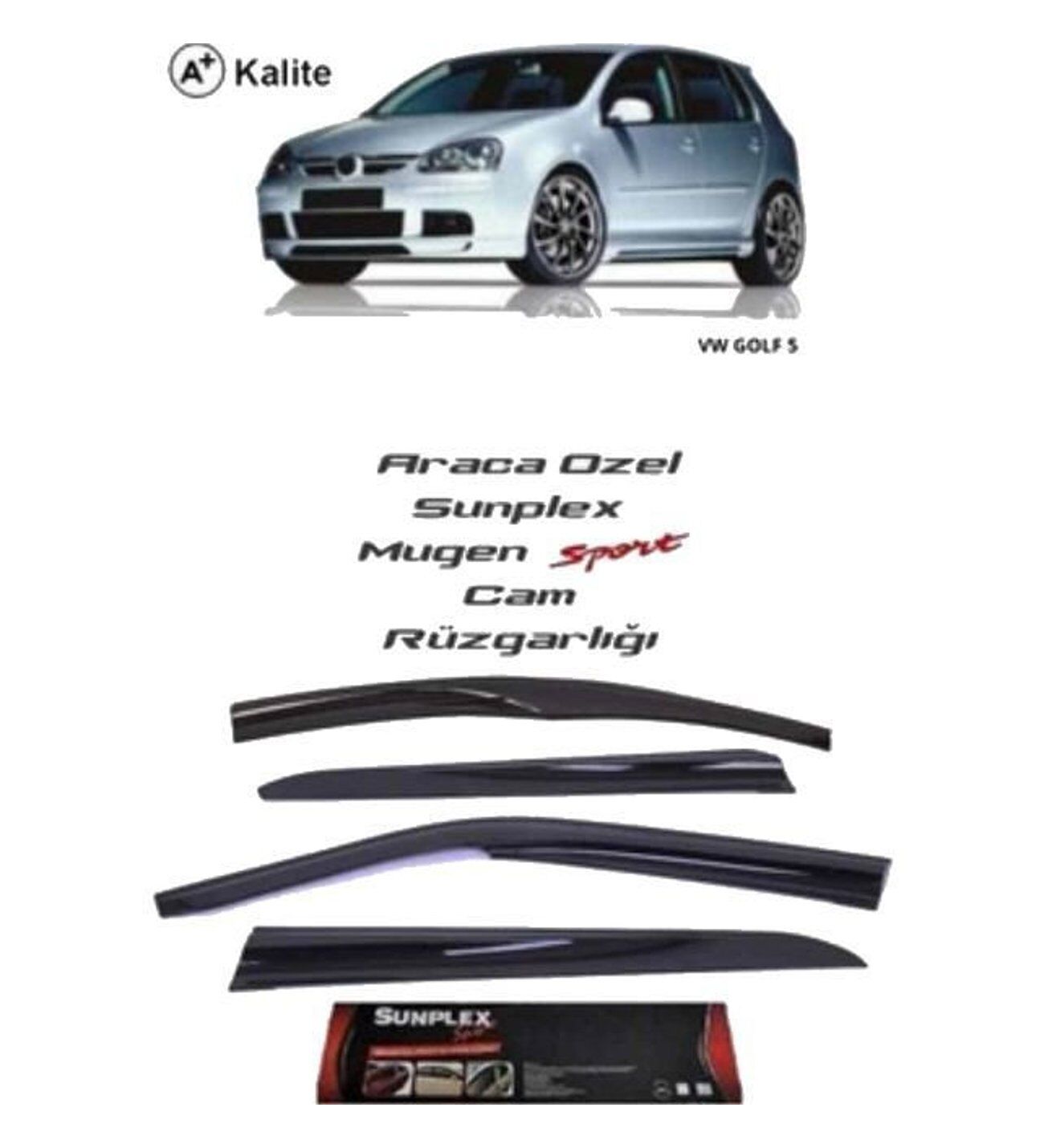 Vw Golf 5 Mugen Cam Rüzgarlığı 2005-2010 arası 4'lü Sunplex