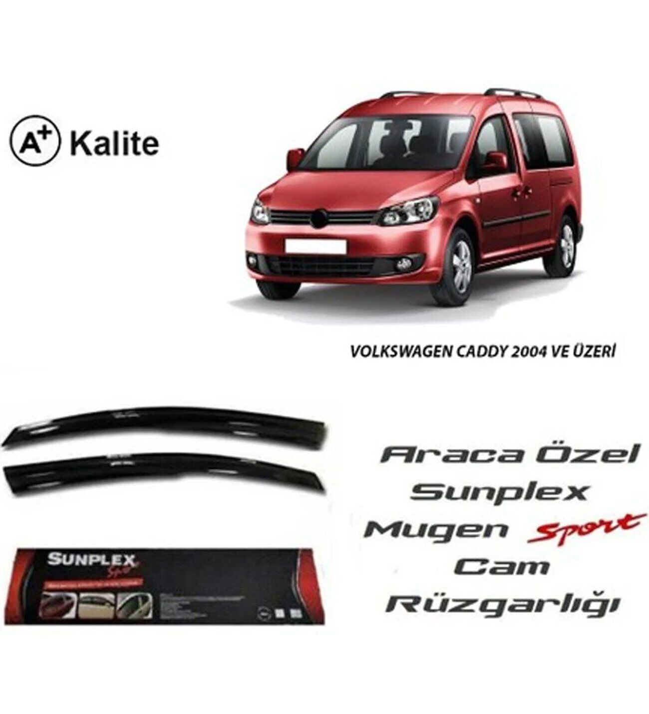 Vw Caddy Mugen Cam Rüzgarlığı 2004-2020 arası 2'li Sunplex