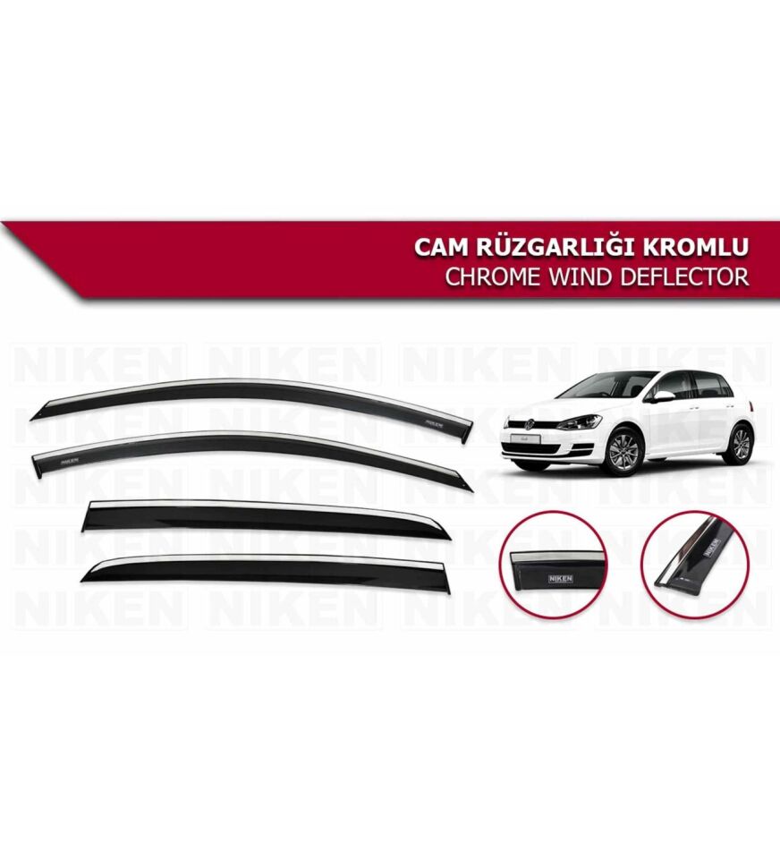 Volkswagen Golf 7 Kromlu Cam Rüzgarlığı Niken 2013+ sonrası