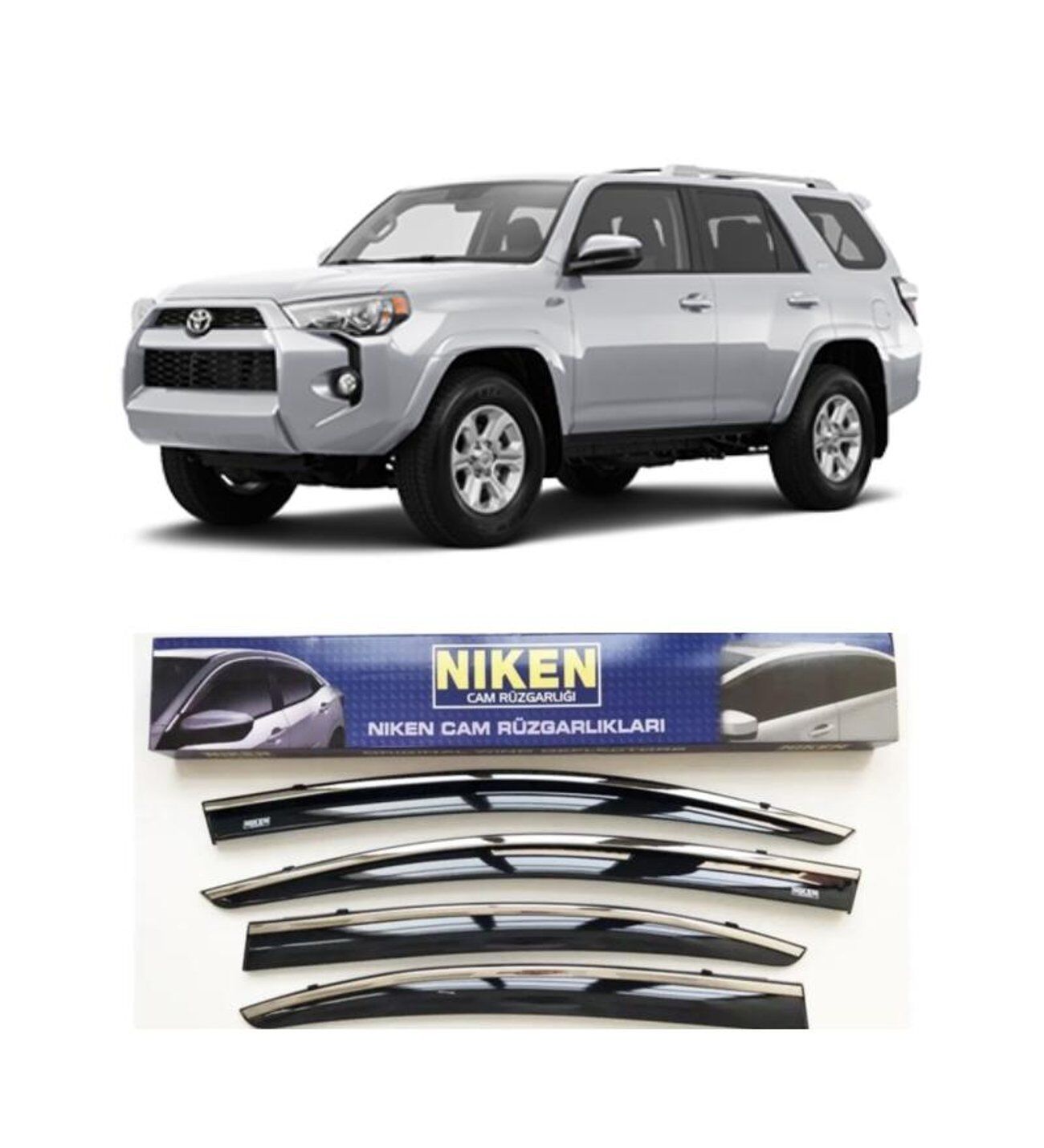 Toyota 4Runner Kromlu Cam Rüzgarlığı Niken 2014+ sonrası modeller