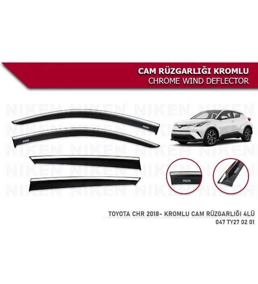 Toyota Chr Kromlu Cam Rüzgarlığı Niken 2018+ sonrası modeller