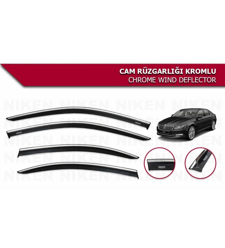 Skoda Superb Kromlu Cam Rüzgarlığı Niken 2015 sonrası