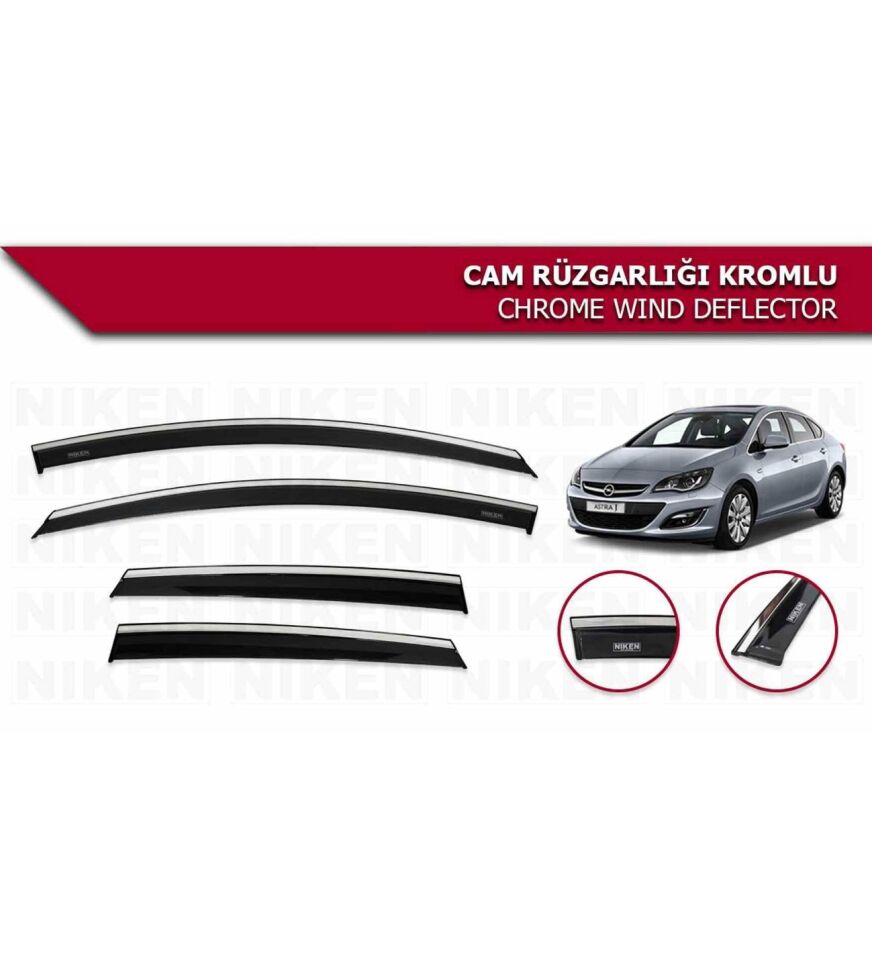 Opel Astra J Kromlu Cam Rüzgarlığı Niken 2010 sonrası uyumlu