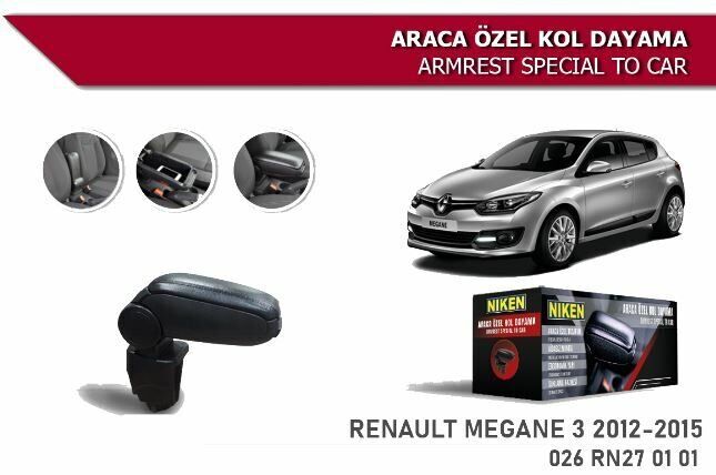 Renault Megane 3 Araca Özel Kol Dayama Kolçak Niken 2009+
