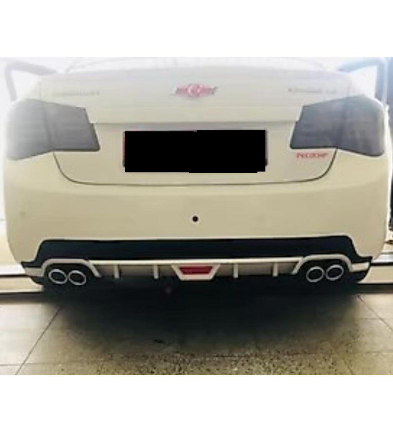 Chevrolet Cruze uyumlu arka tampon altı difüzör Siyah tüm modeller