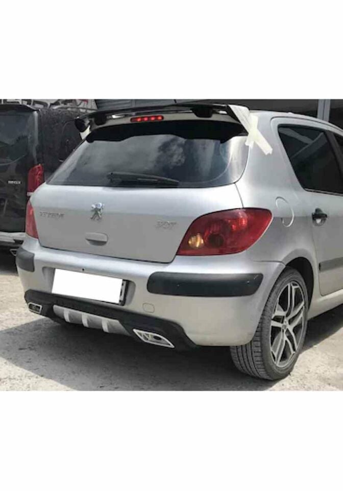 Peugeot 308 uyumlu üniversal difüzör Siyah 2008 ve sonrası modeller