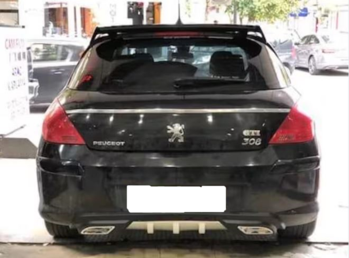 Peugeot 308 uyumlu üniversal difüzör Gri 2008 ve sonrası modeller