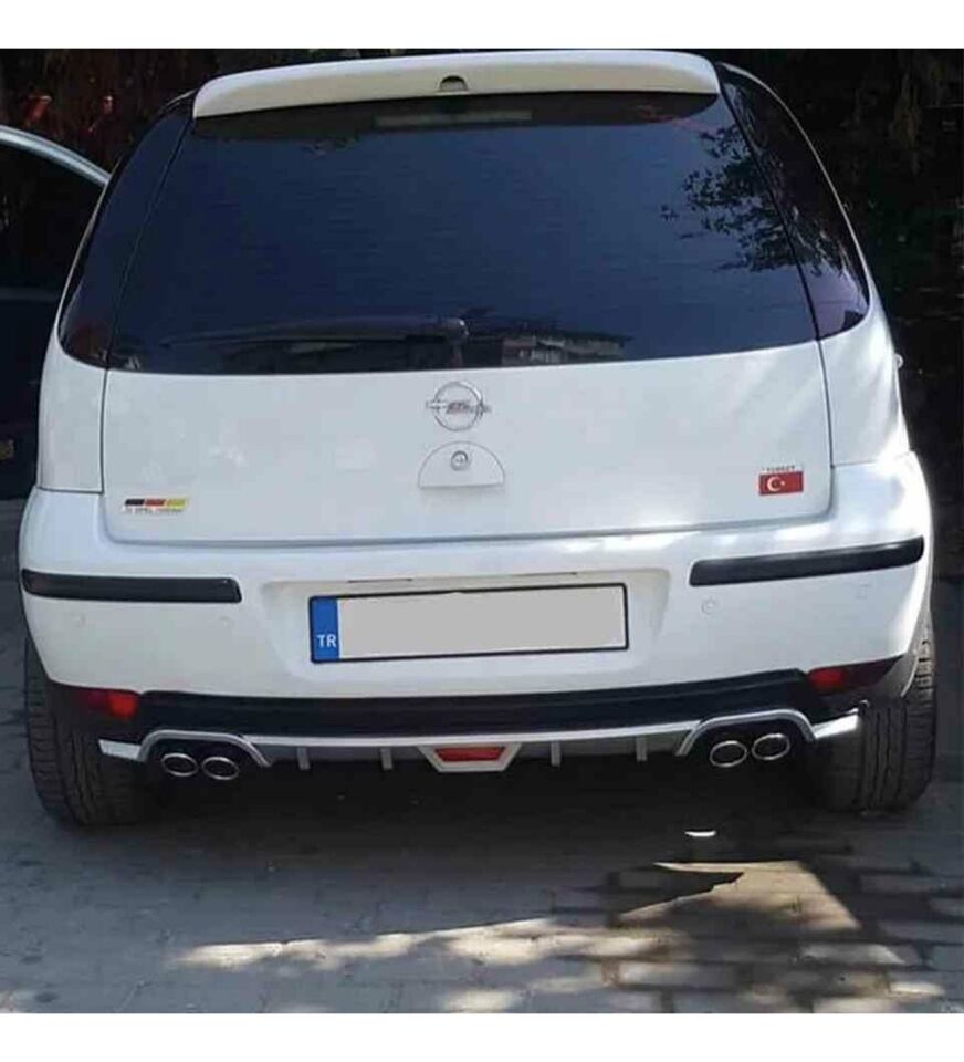 Opel Corsa C uyumlu arka tampon altı difüzör Siyah tüm modeller