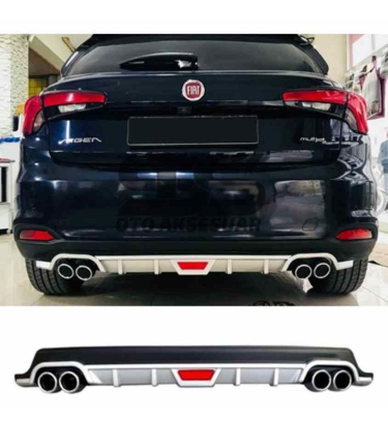 Fiat Egea Hb uyumlu arka tampon altı difüzör Siyah tüm modeller