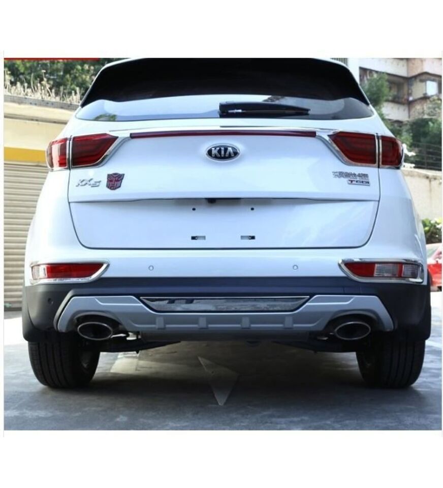 Kia sportage ön ve arka koruma difüzör 2016-2018 çift çıkış egzoz makyajsız kasalar