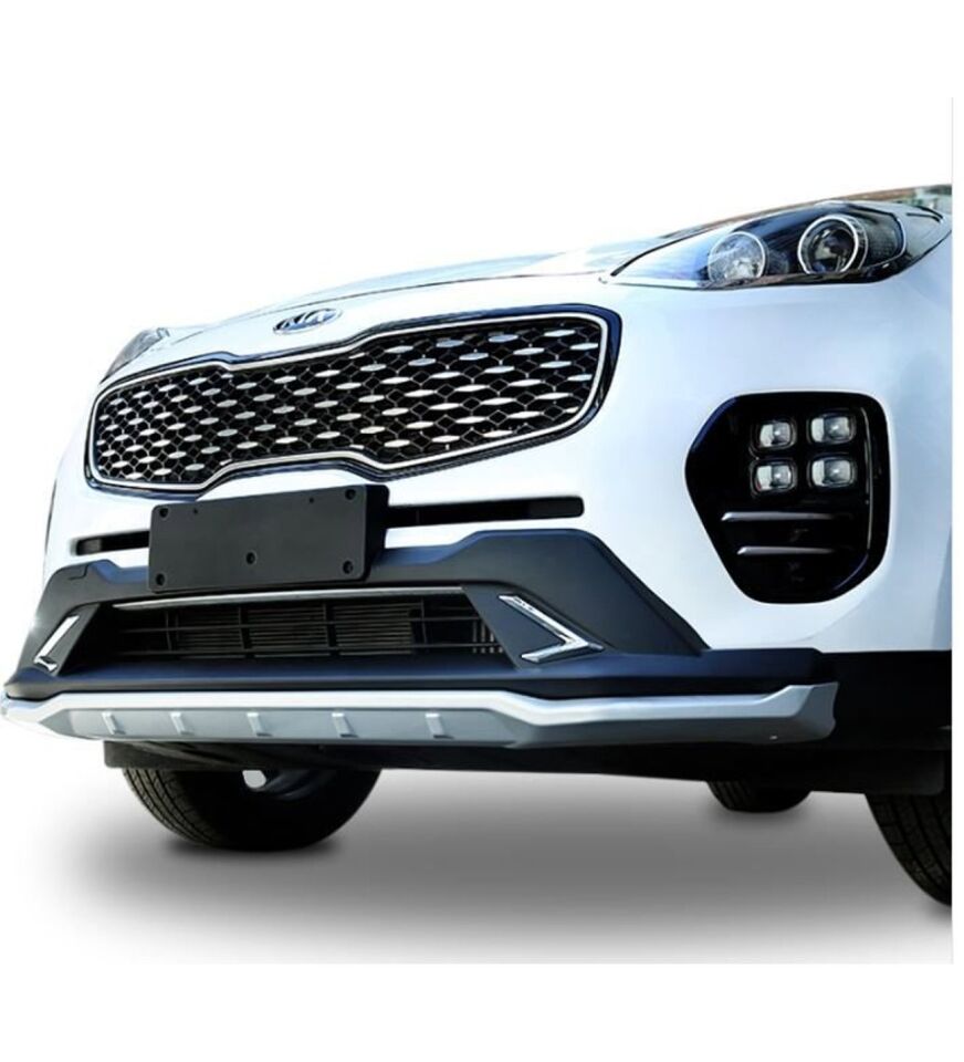 Kia sportage ön ve arka koruma difüzör 2016-2018 çift çıkış egzoz makyajsız kasalar