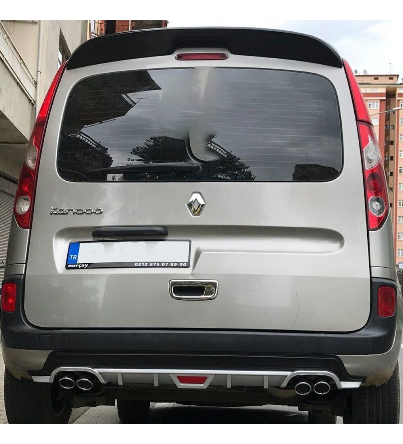 Renault Kangoo uyumlu arka tampon altı difüzör Siyah 2007-2014 arası