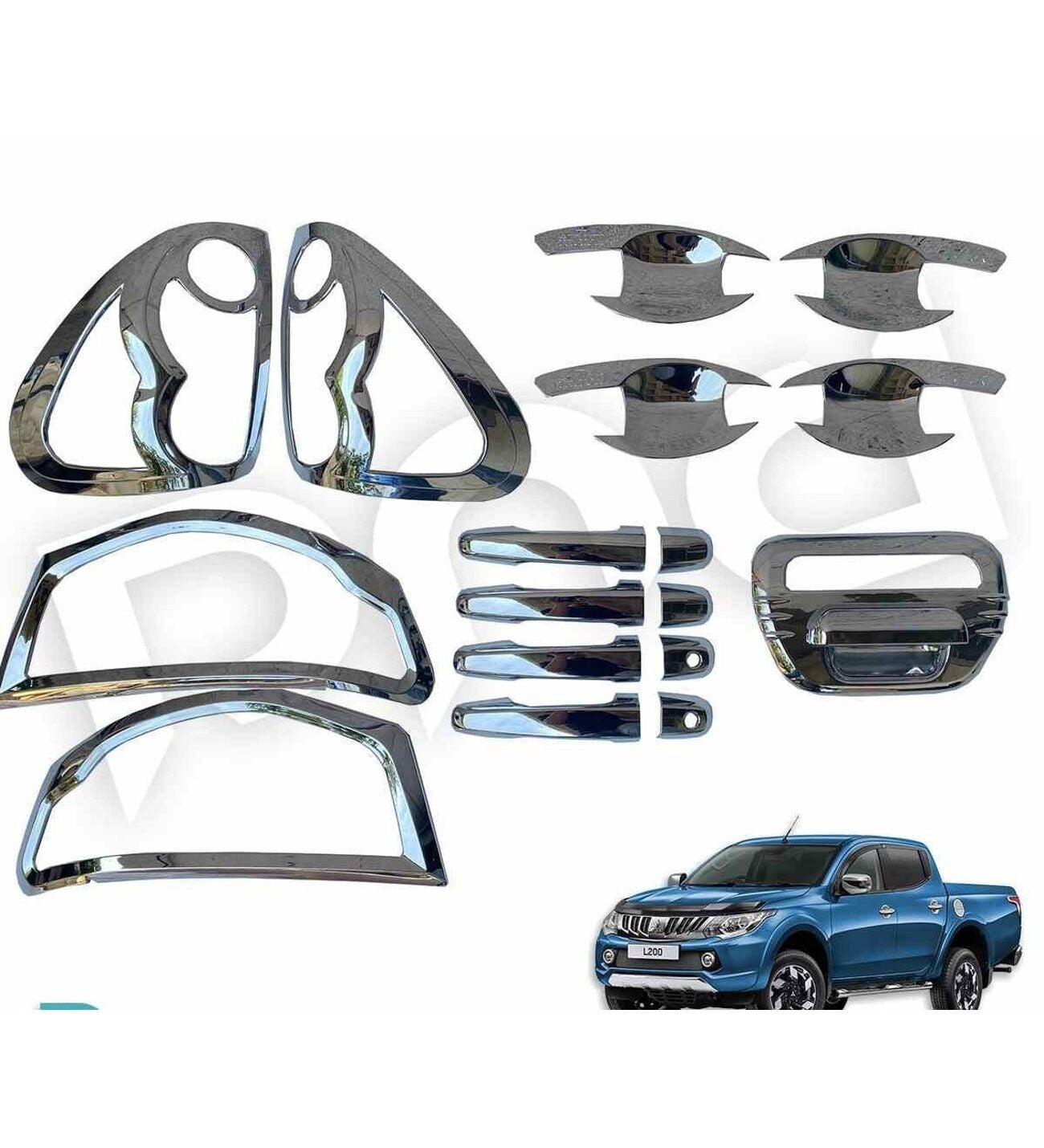Mitsubishi L200 kaplama seti krom 2008-2020 arası modeller