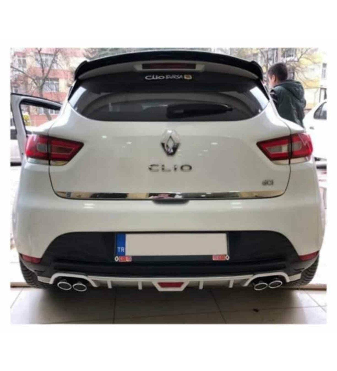 Renault Clio 4 uyumlu arka tampon altı difüzör Siyah 2012-2019 arası