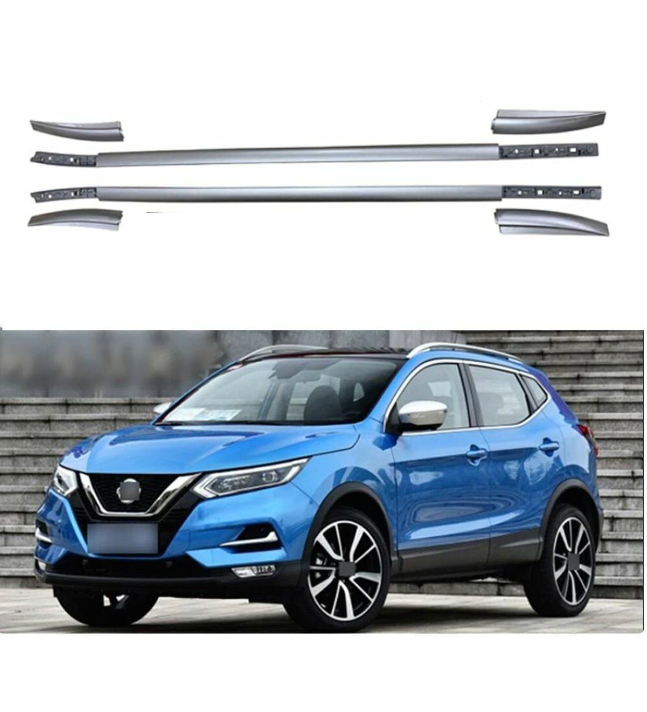 Nissan qashqai tavan kenar rayı çıtası oem krom 2014-2021 8v