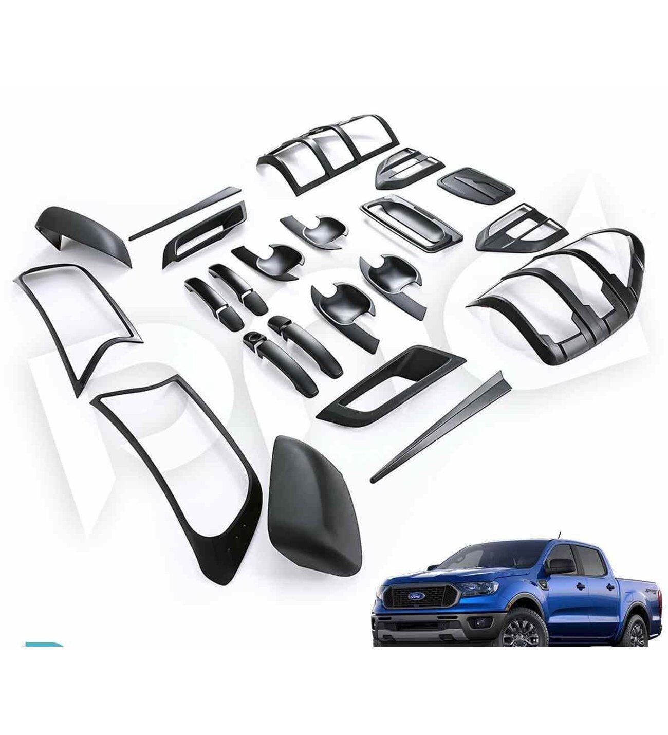 Ford Ranger Kaplama Seti Model 1 Siyah 2016+ sonrası