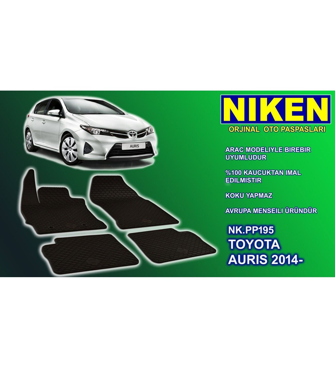 Toyota Auris paspas kauçuk oem germany 2014+ Sonrası NİKEN
