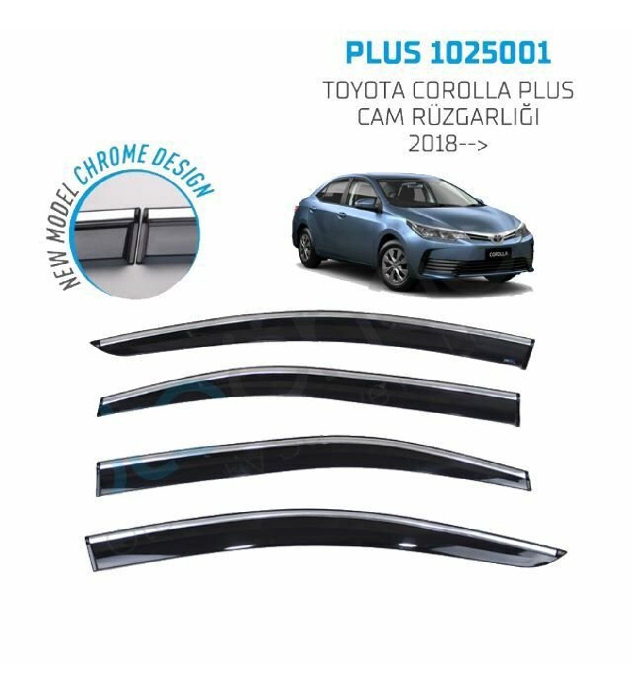 Toyota Corolla Kromlu Cam Rüzgarlığı 2018 ve sonrası Sunplex