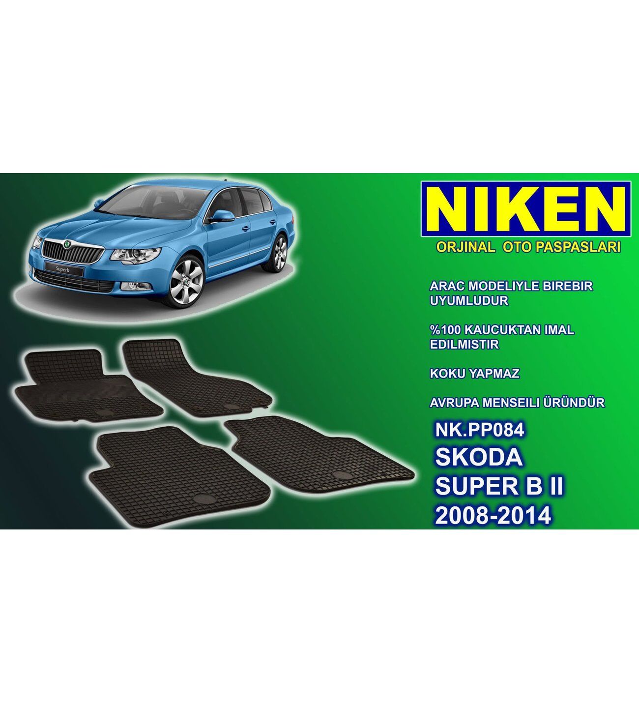 Skoda Superb paspas kauçuk oem germany 2008-2015 NİKEN