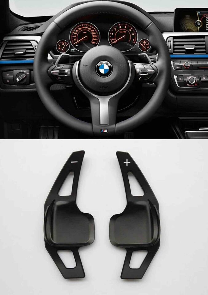 Bmw F15 M Direksiyon F1 Vites Kulakçık 2013-2018 arası Siyah
